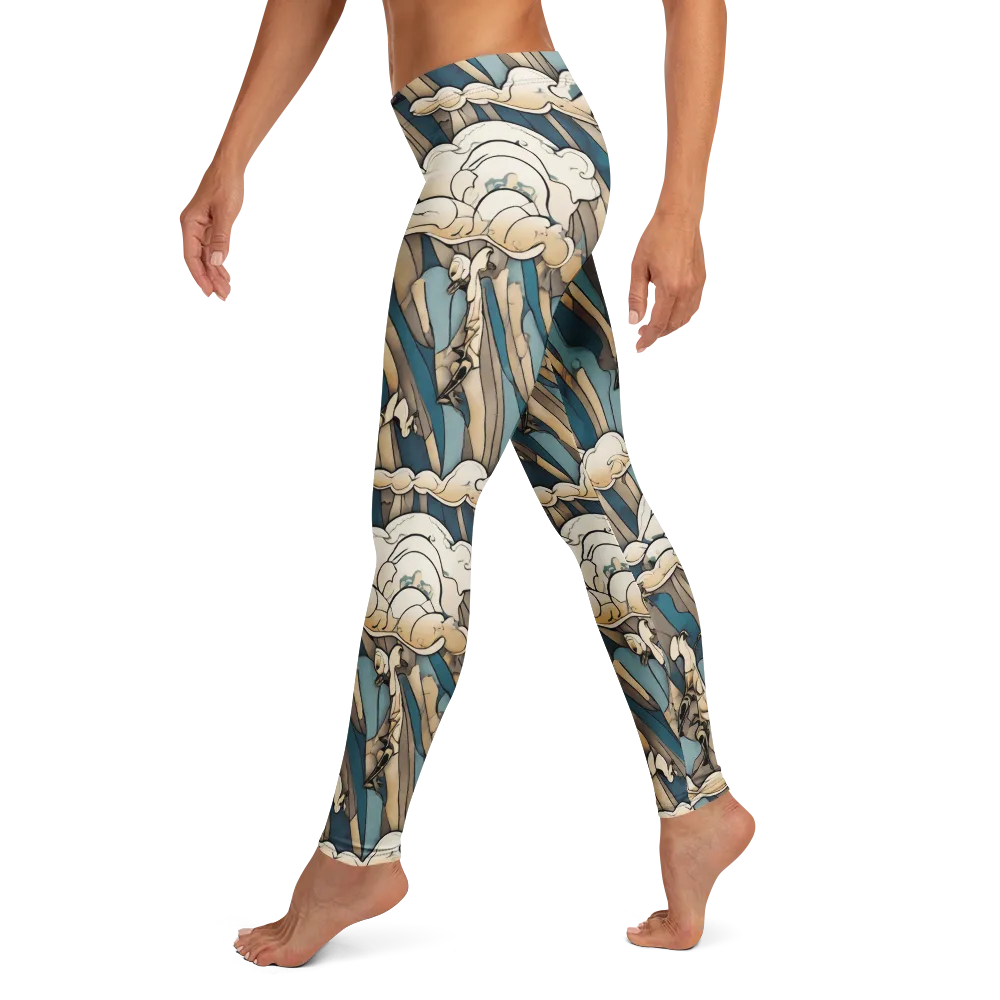 Art Nouveau Undertow on Leggings — Left