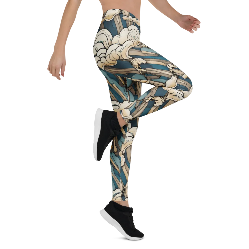 Art Nouveau Undertow on Leggings — Right