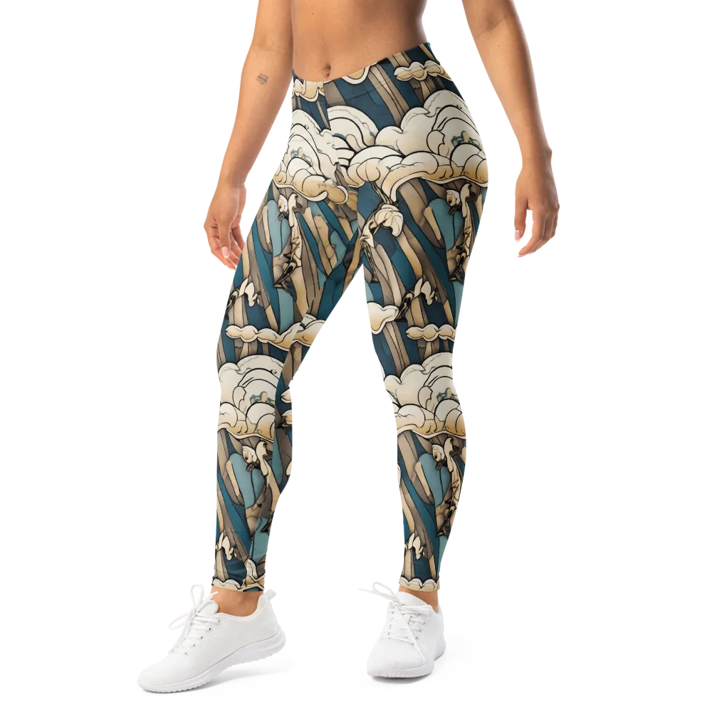 Art Nouveau Undertow on Leggings — Left Front
