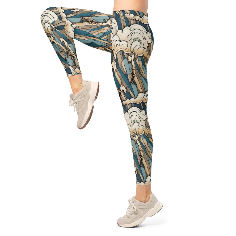 Art Nouveau Undertow on Leggings — Left
