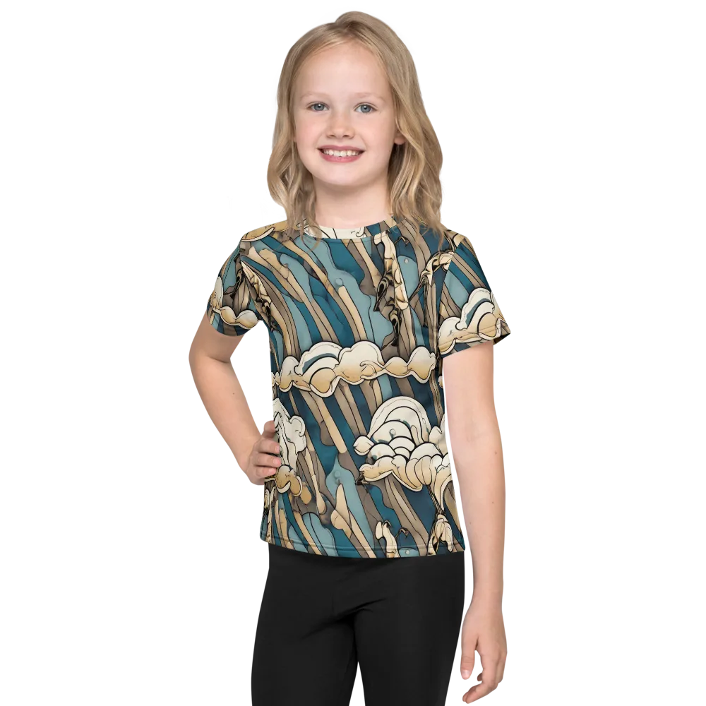 Art Nouveau Undertow on Kids Crew Neck T-Shirt — Front