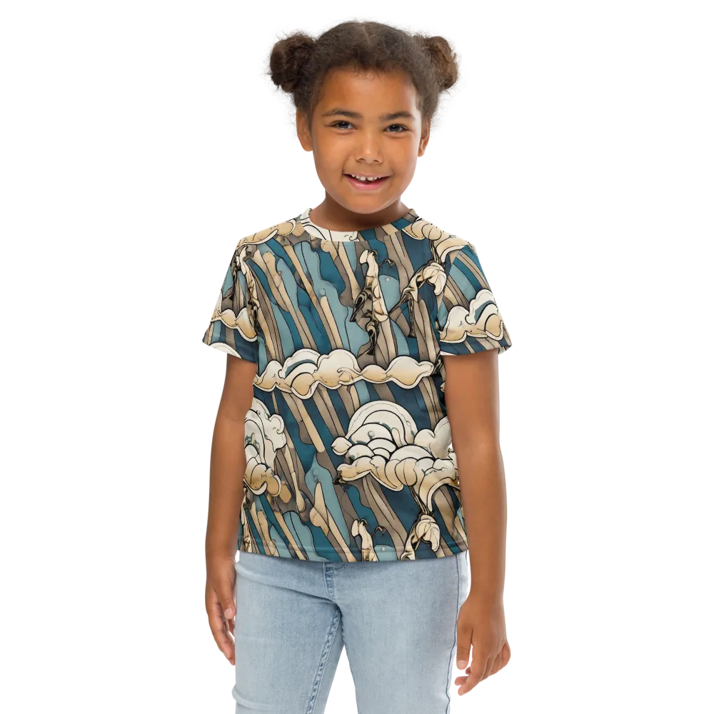 Art Nouveau Undertow on Kids Crew Neck T-Shirt — Front