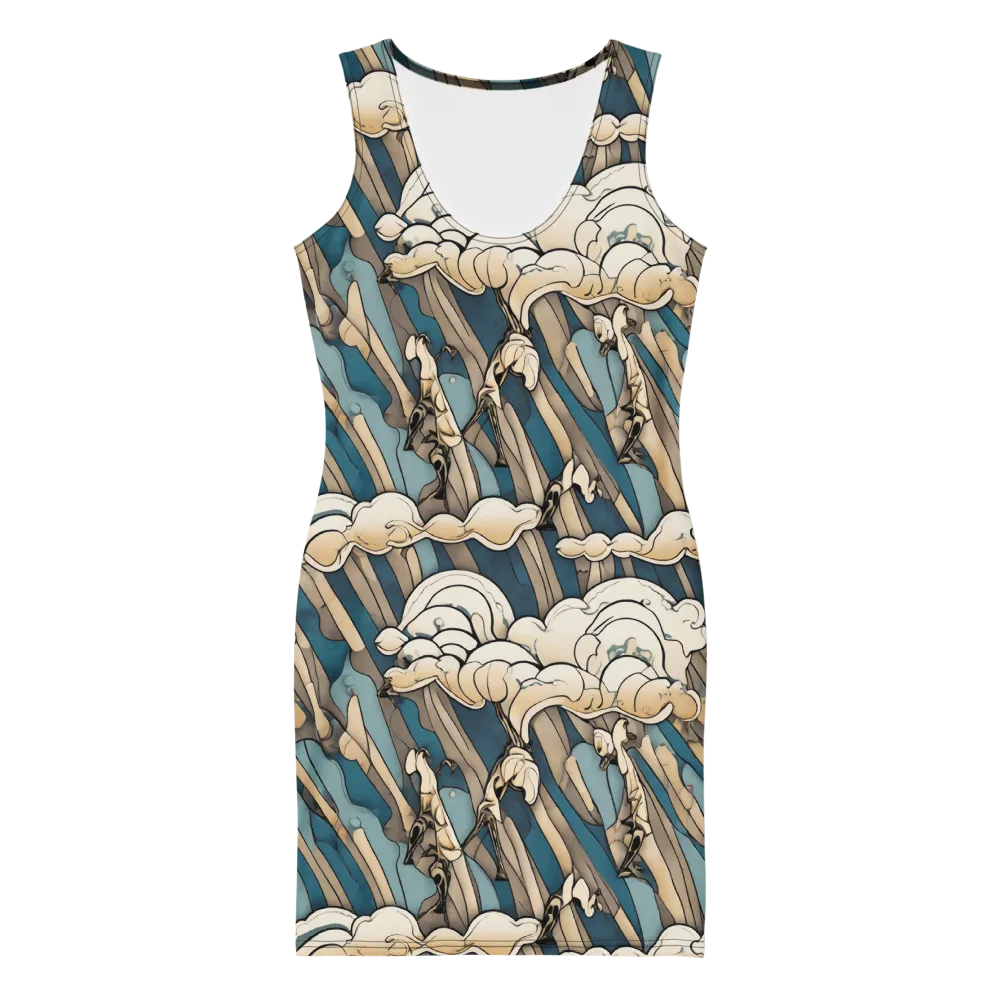 Art Nouveau Undertow on Bodycon Dress — Front