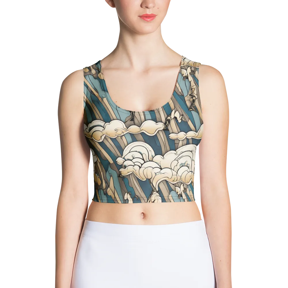 Art Nouveau Undertow on Crop Top — Front