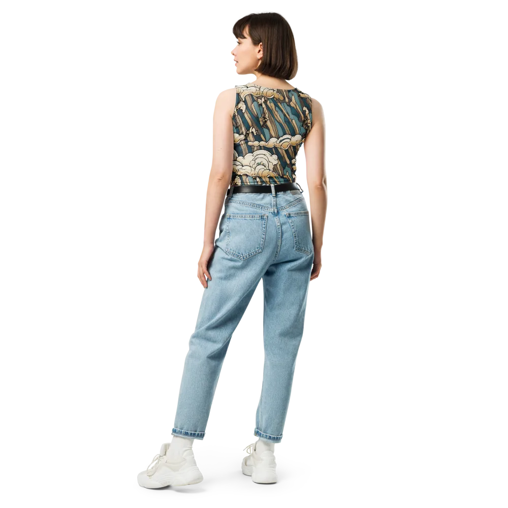 Art Nouveau Undertow on Crop Top — Back
