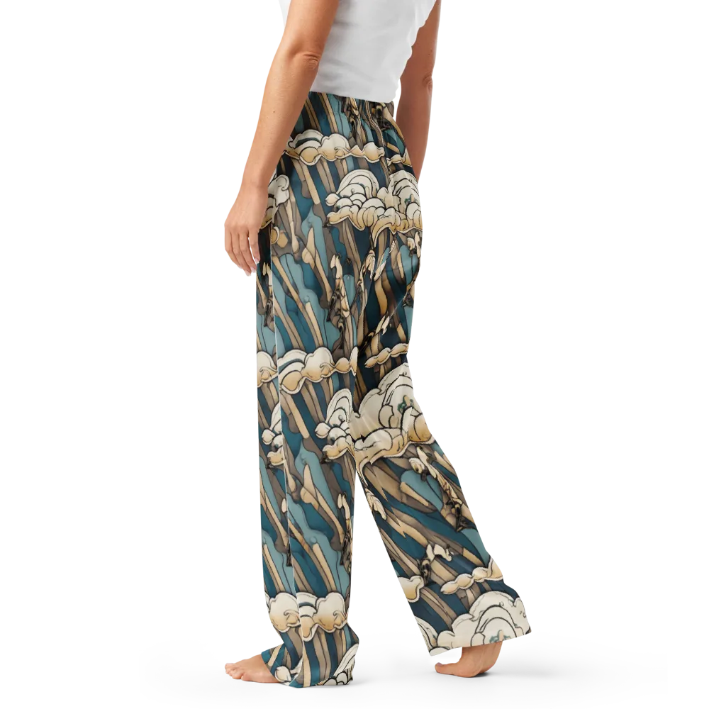 Art Nouveau Undertow on Women's Pajama Pants — Left