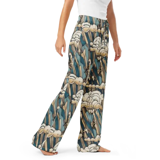 Art Nouveau Undertow on a Women's Pajama Pants