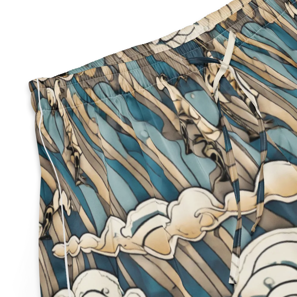 Art Nouveau Undertow on Women's Pajama Shorts — Product details