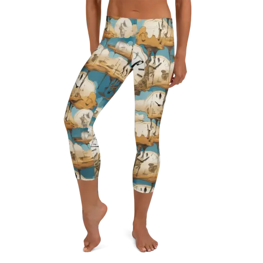 Chronicle of Clouds on a Capri Leggings