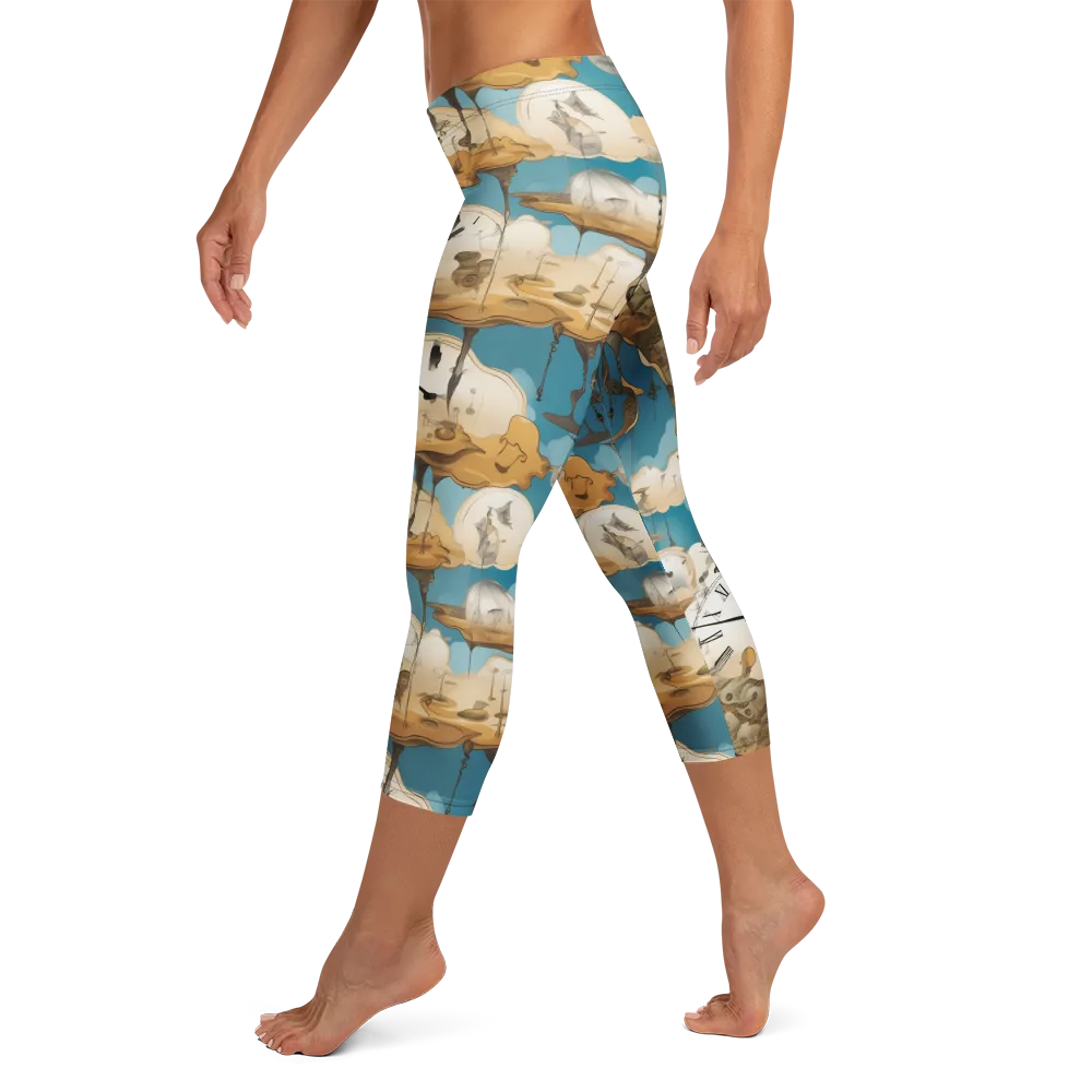 Chronicle of Clouds on Capri Leggings — Left