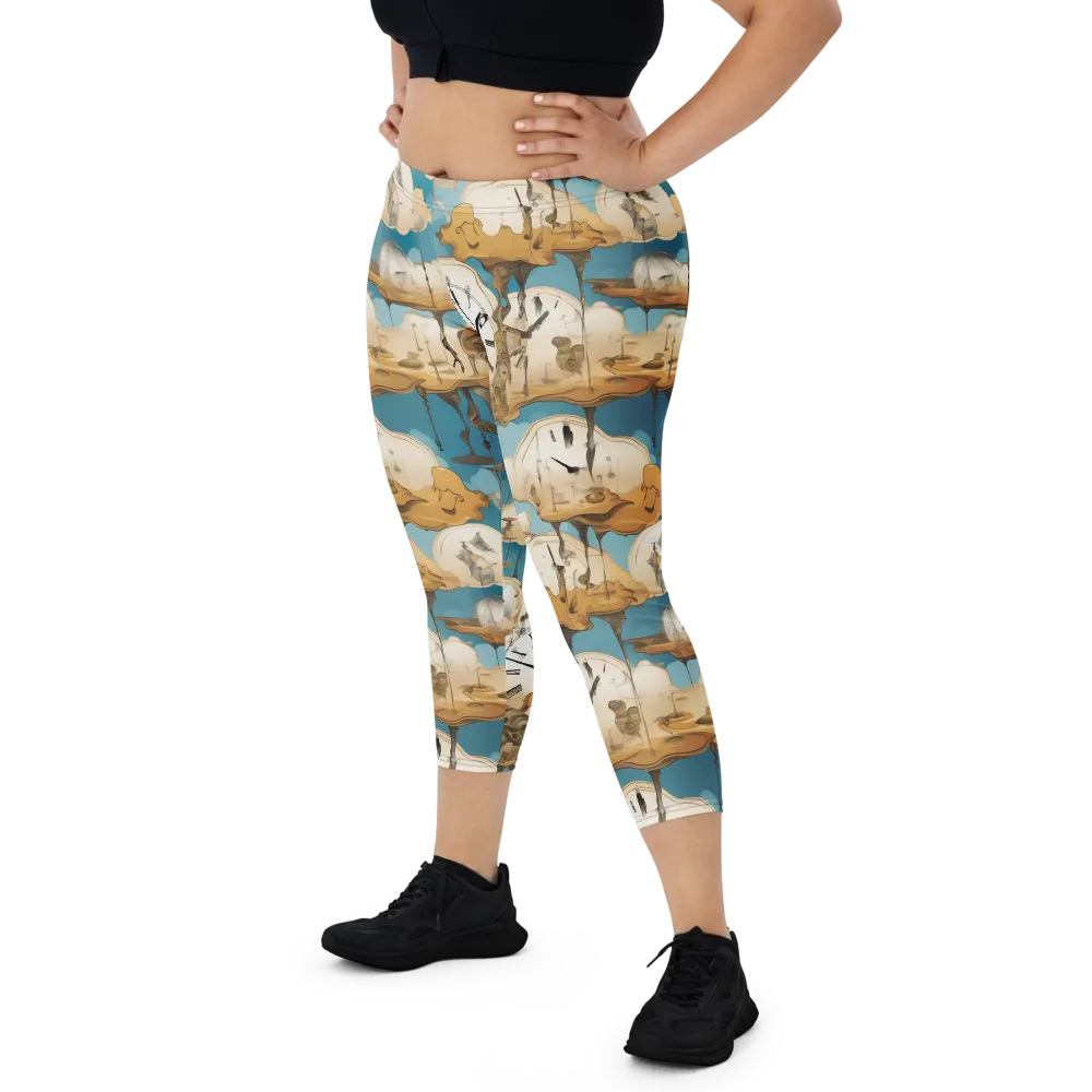 Chronicle of Clouds on Capri Leggings — Front