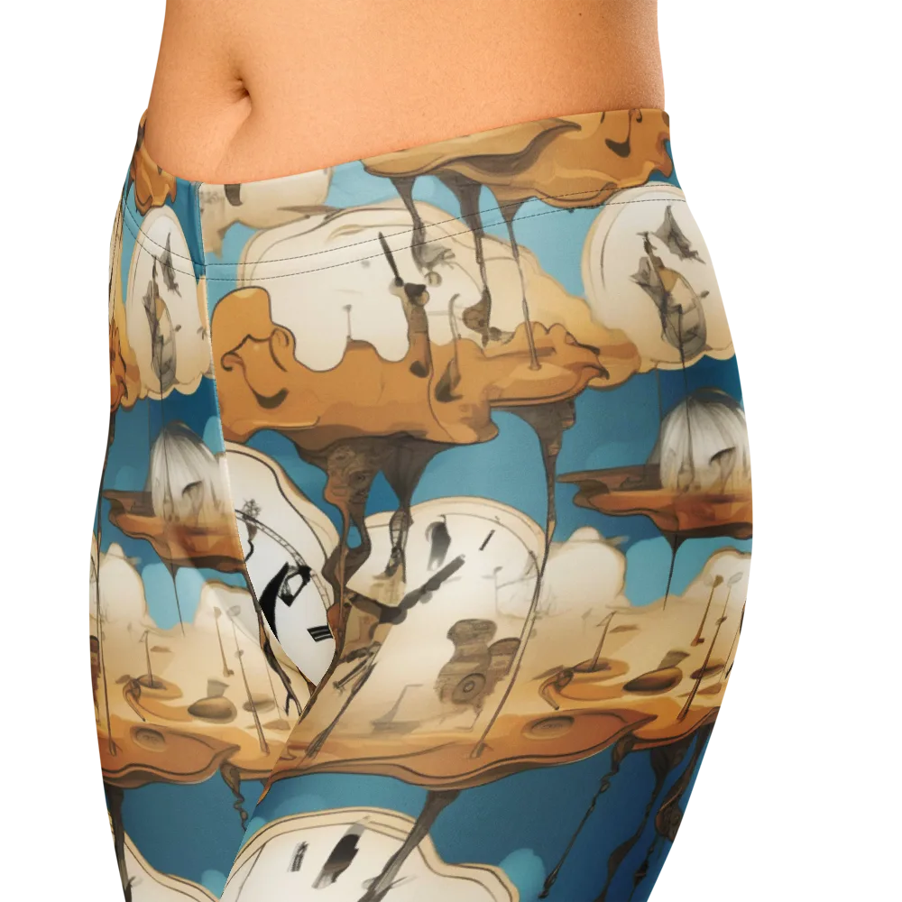 Chronicle of Clouds on Capri Leggings — Zoomed-in