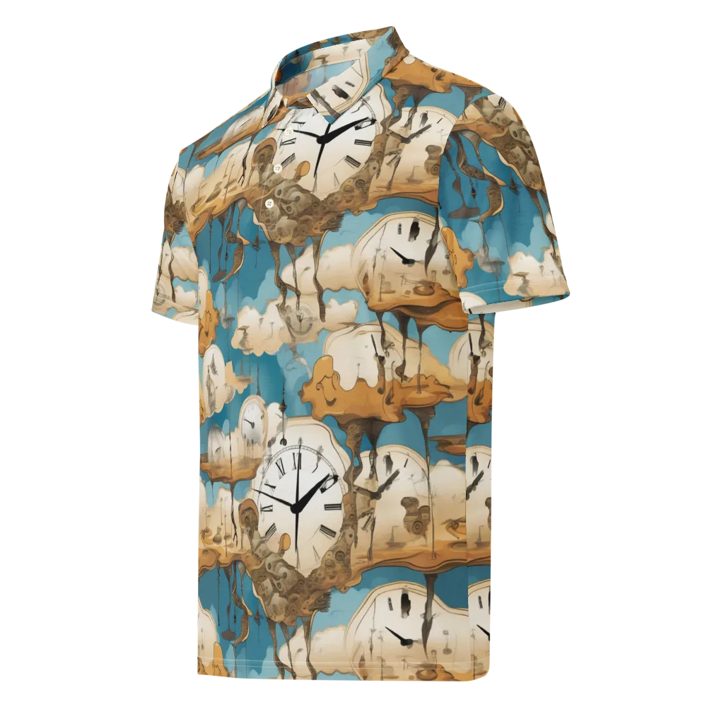 Chronicle of Clouds on Men's Slim Fit Polo Shirt — Left Front