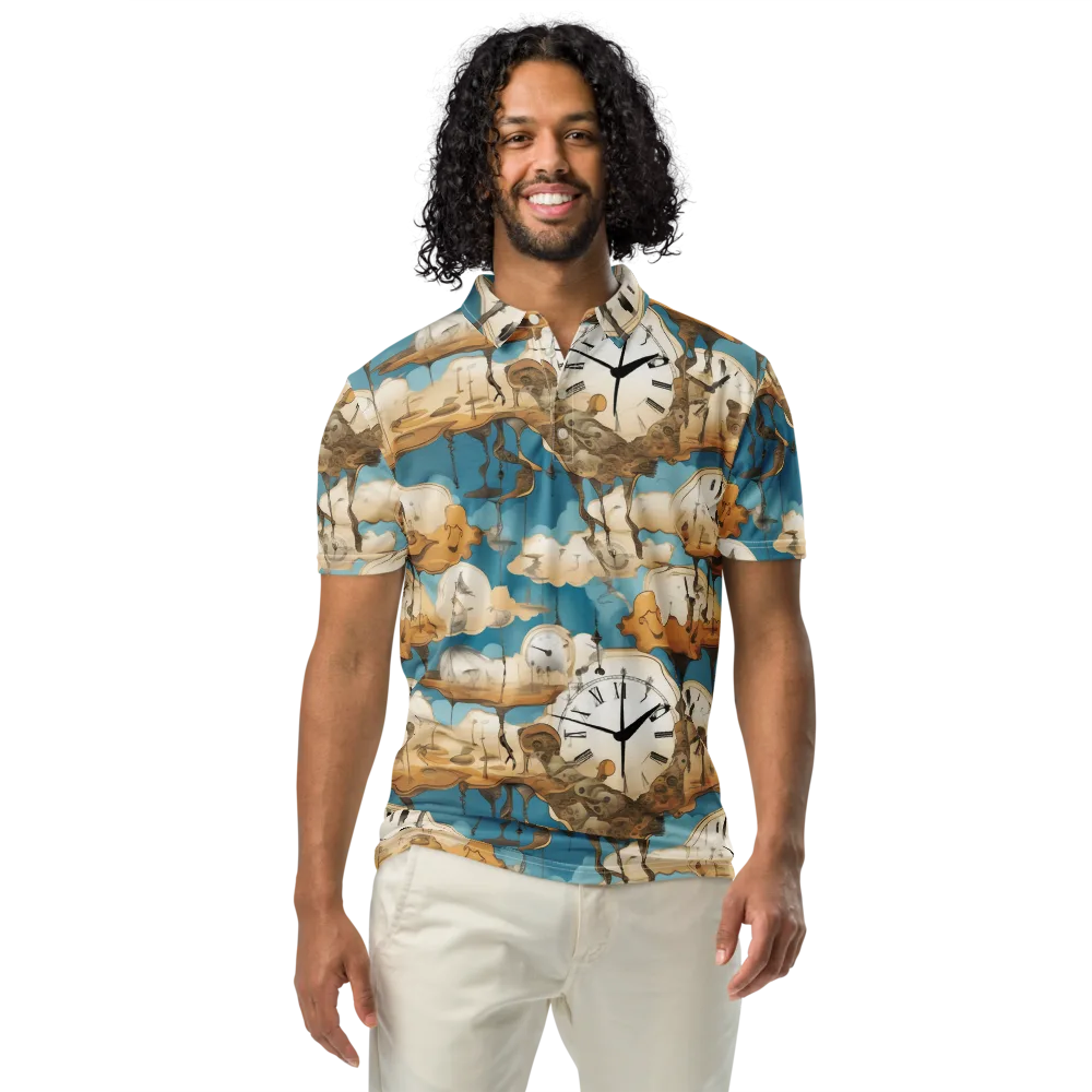 Chronicle of Clouds on Men's Slim Fit Polo Shirt — Front