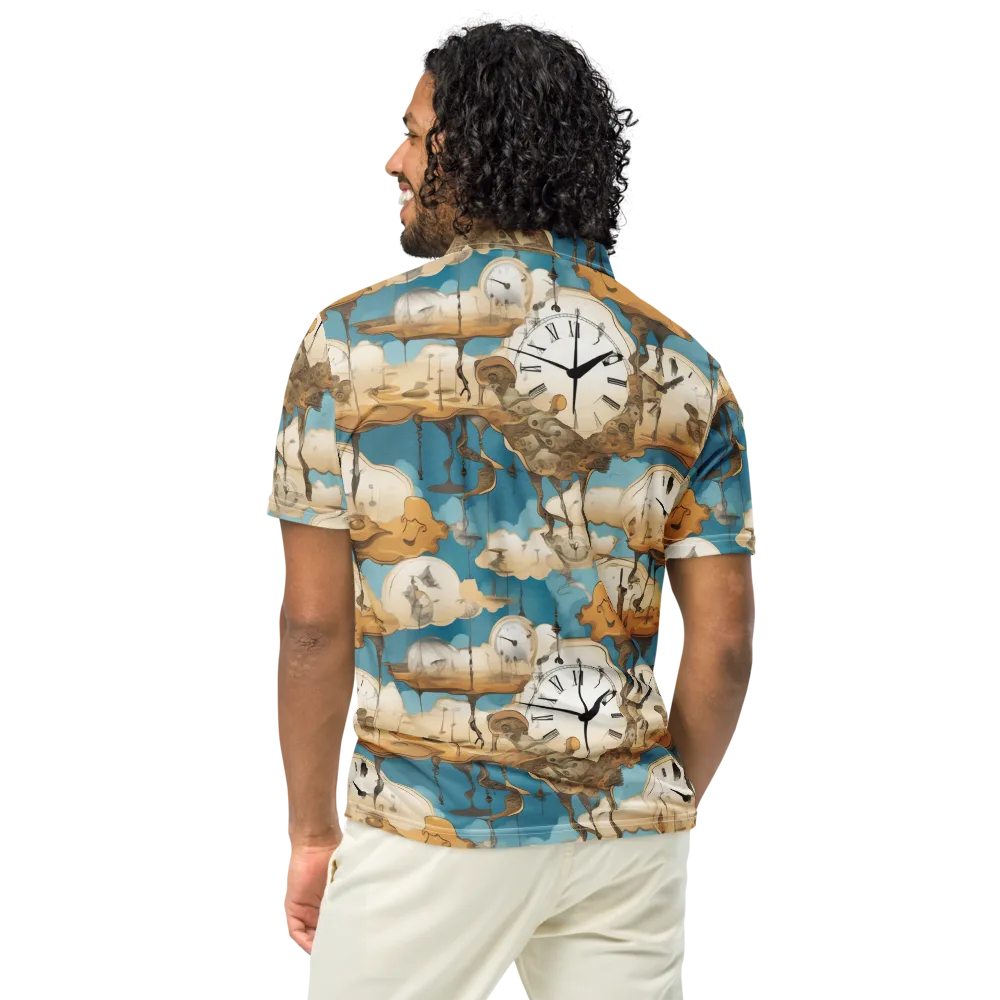 Chronicle of Clouds on Men's Slim Fit Polo Shirt — Back