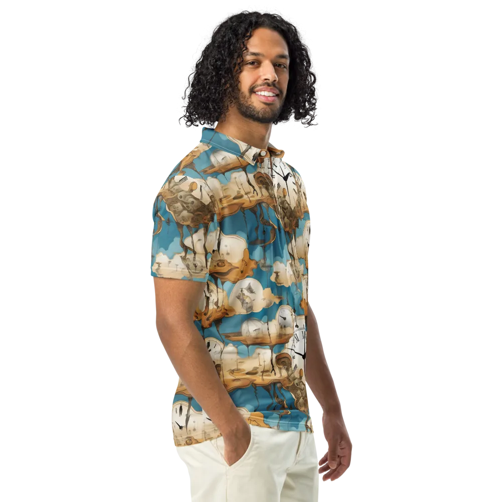Chronicle of Clouds on Men's Slim Fit Polo Shirt — Right Front