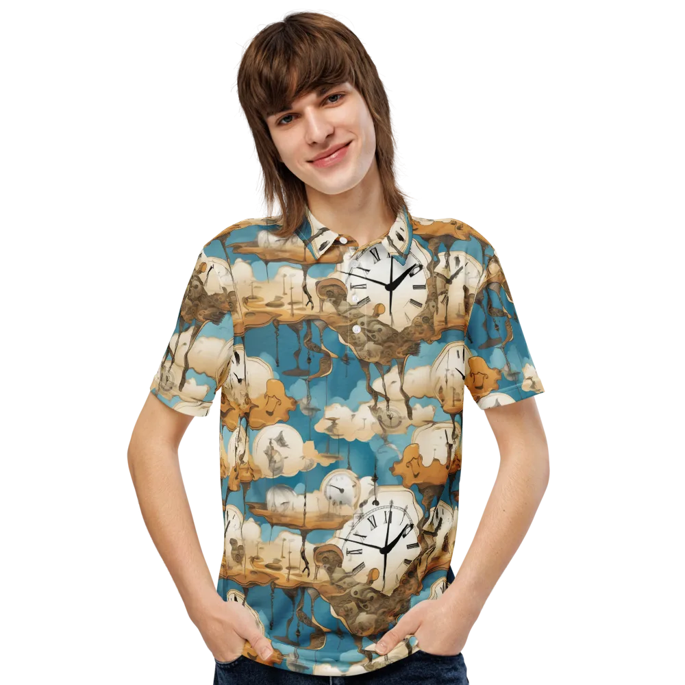 Chronicle of Clouds on Men's Slim Fit Polo Shirt — Front