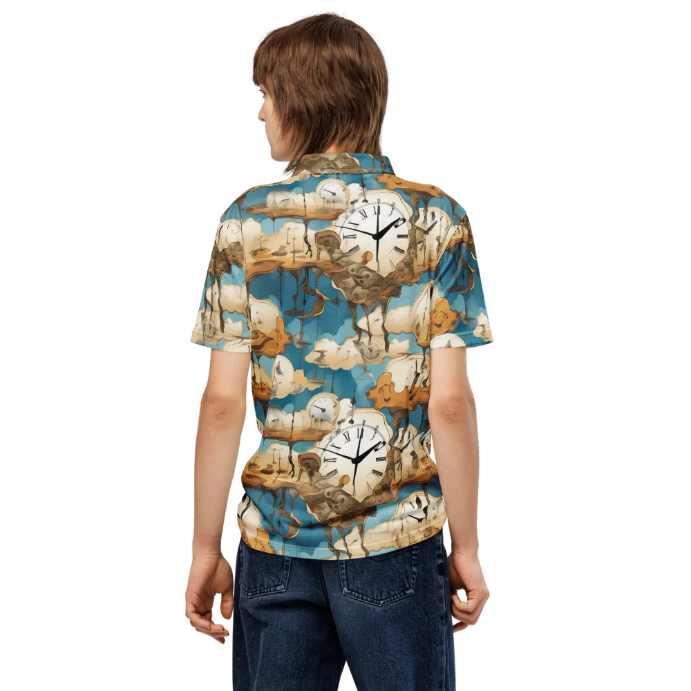 Chronicle of Clouds on Men's Slim Fit Polo Shirt — Back