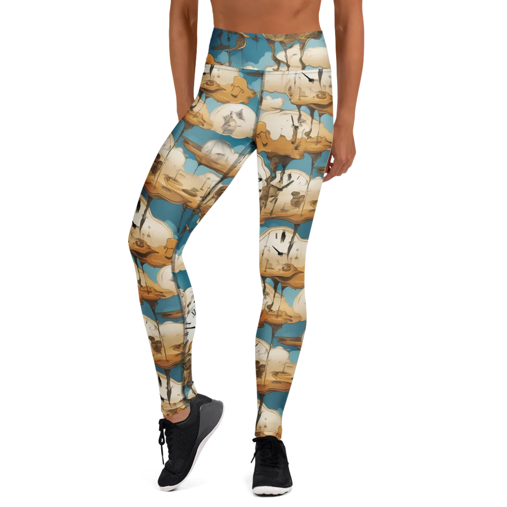 Chronicle of Clouds on Yoga Leggings — Front