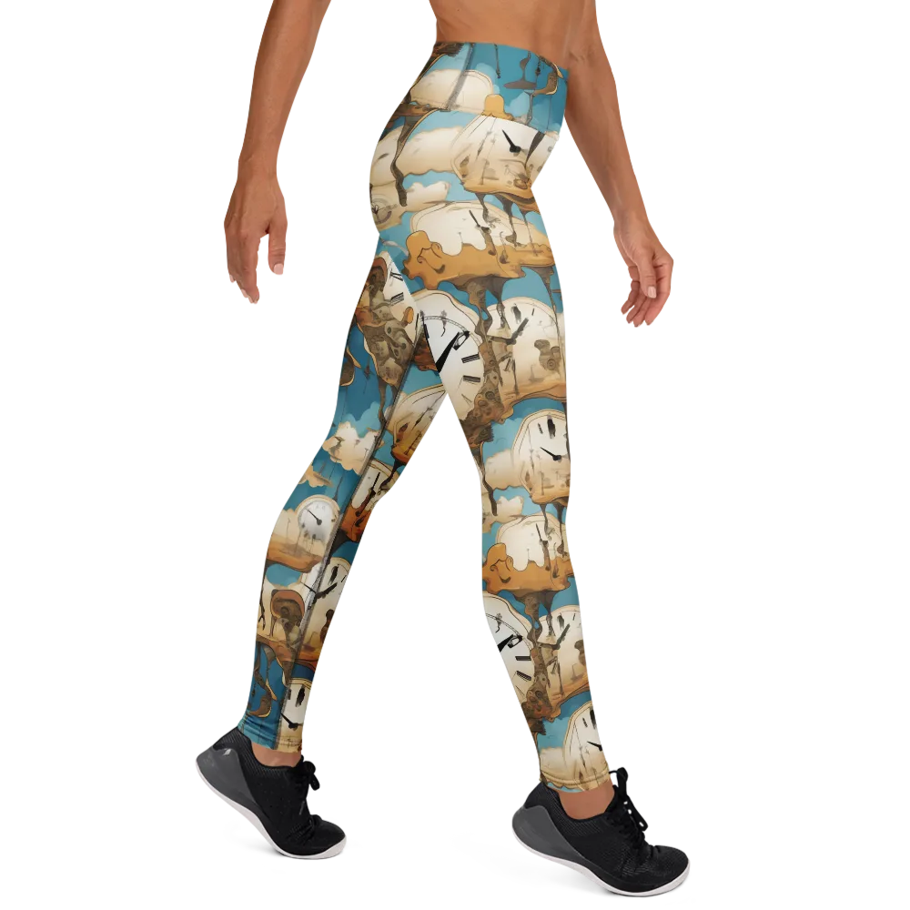 Chronicle of Clouds on Yoga Leggings — Right