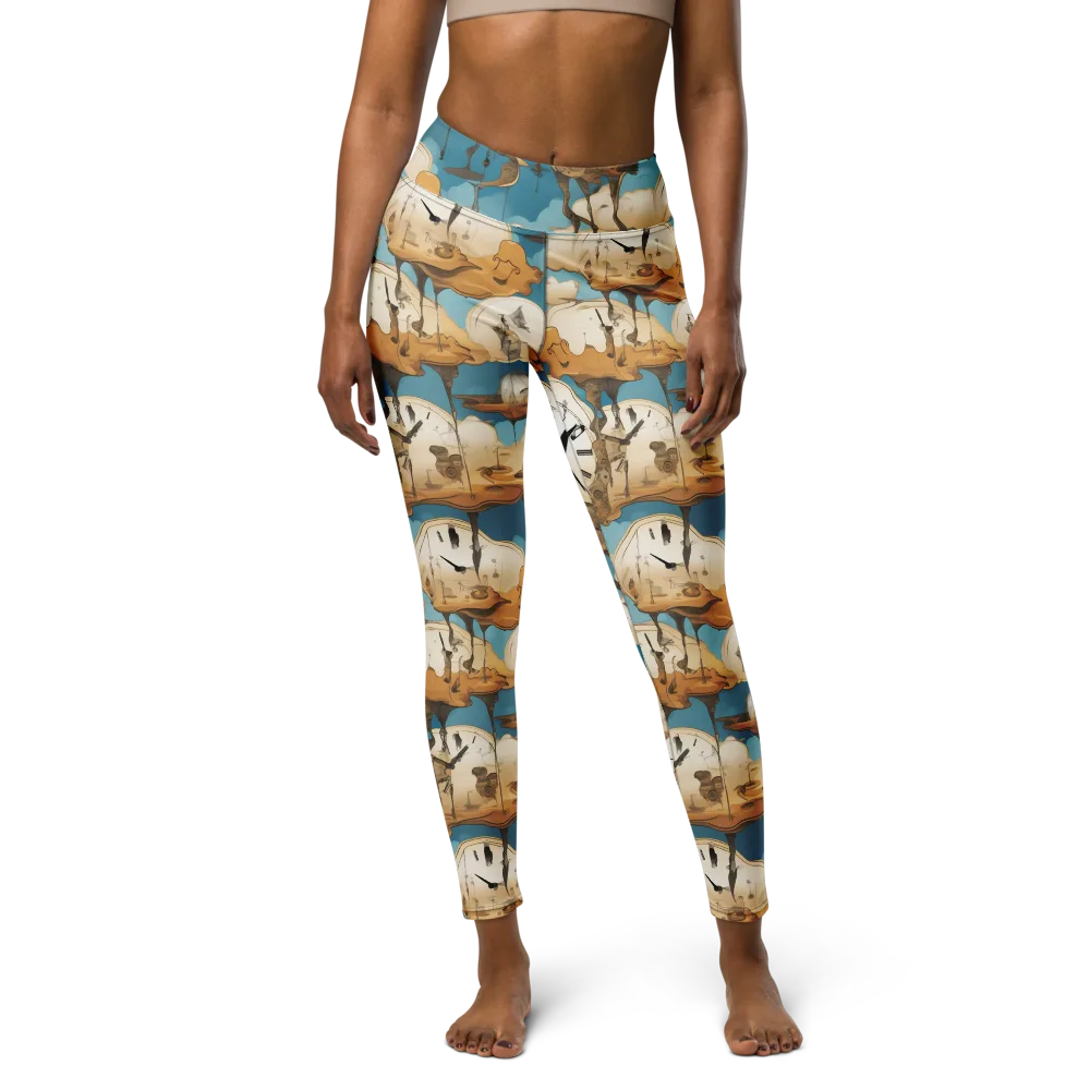 Chronicle of Clouds on Yoga Leggings — Front