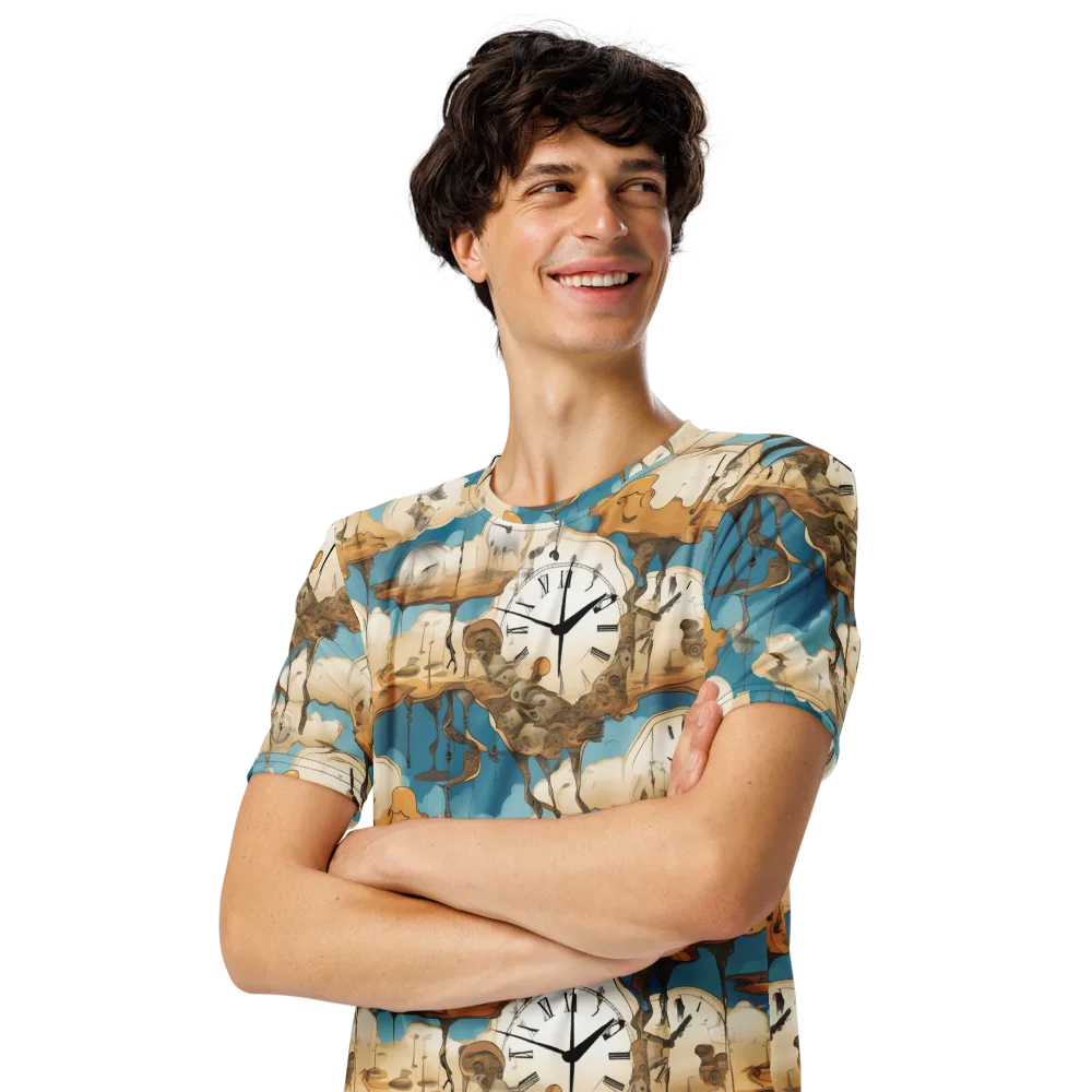Chronicle of Clouds on Men's Crew Neck T-Shirt — Left Front