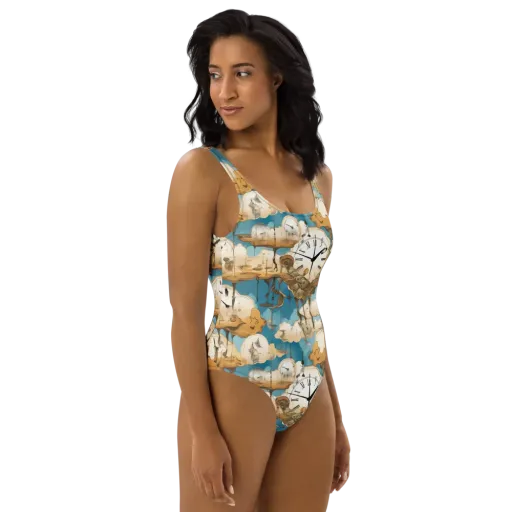 Chronicle of Clouds on a One-Piece Swimsuit
