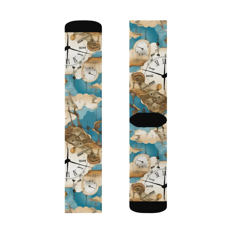 Chronicle of Clouds on Socks — Left Sock