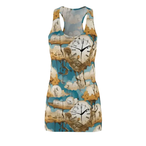 Chronicle of Clouds on a Racerback Dress