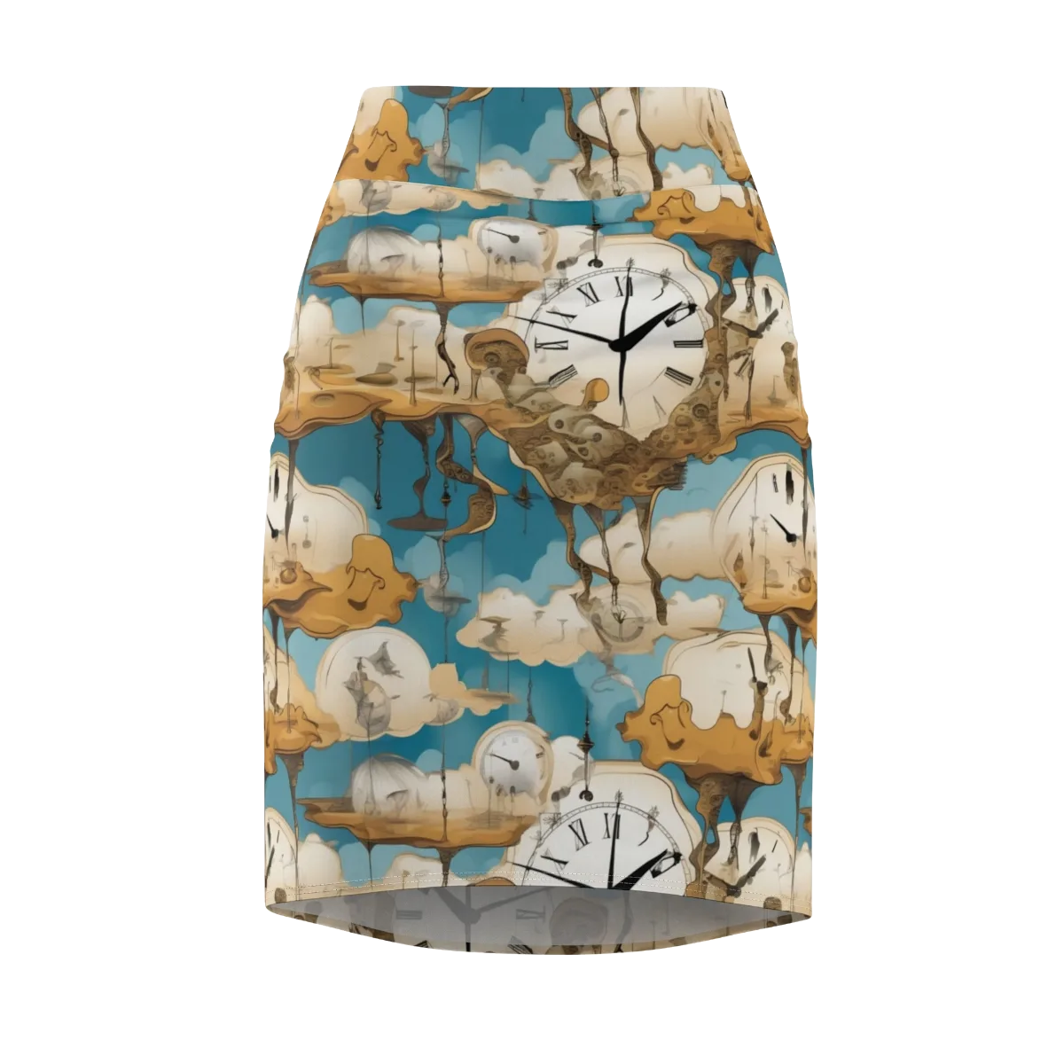 Chronicle of Clouds on Pencil Skirt — Front