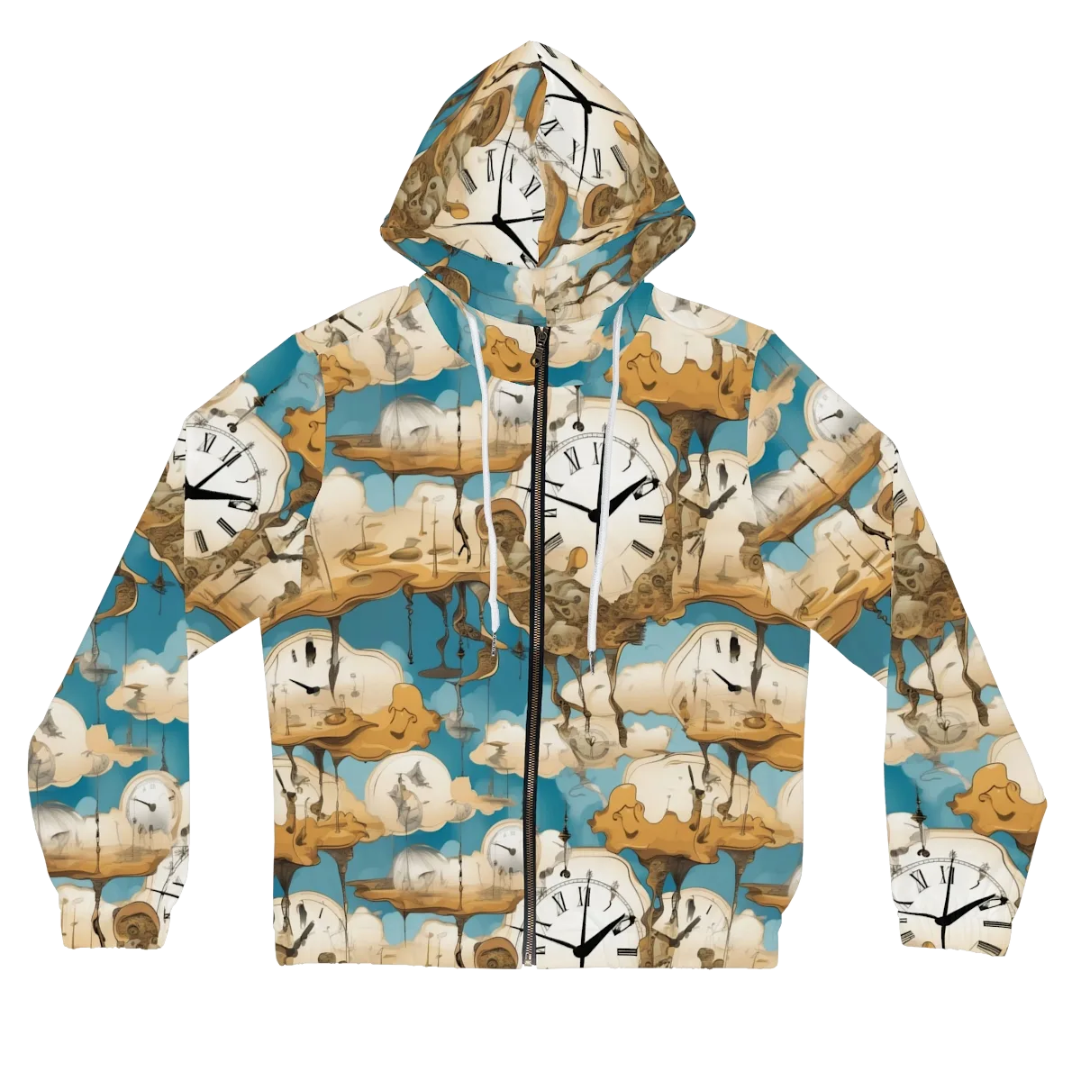 Chronicle of Clouds on Women's Full-Zip Hoodie — Front