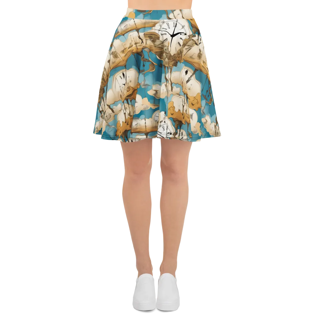 Chronicle of Clouds on Skater Skirt — Front