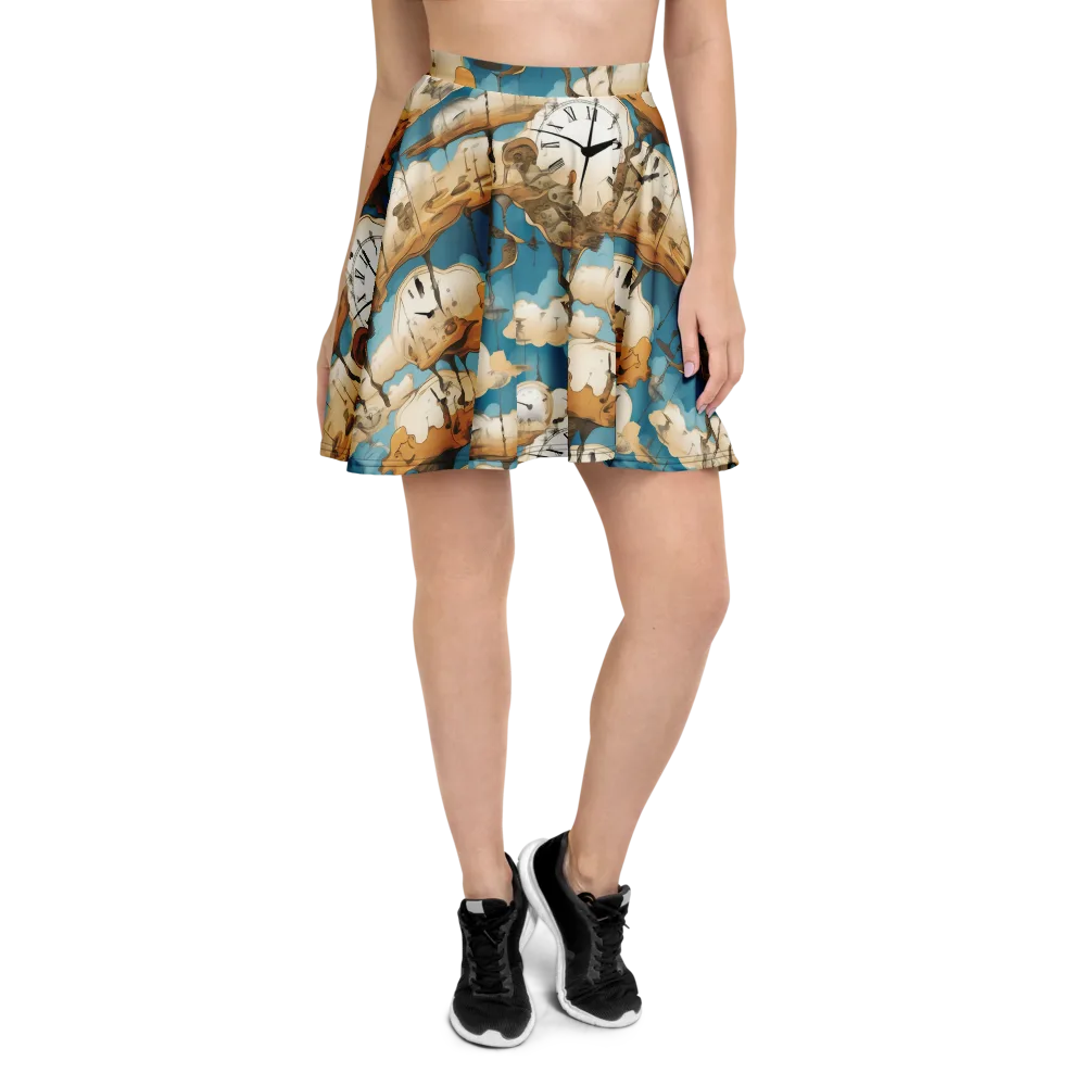 Chronicle of Clouds on Skater Skirt — Front