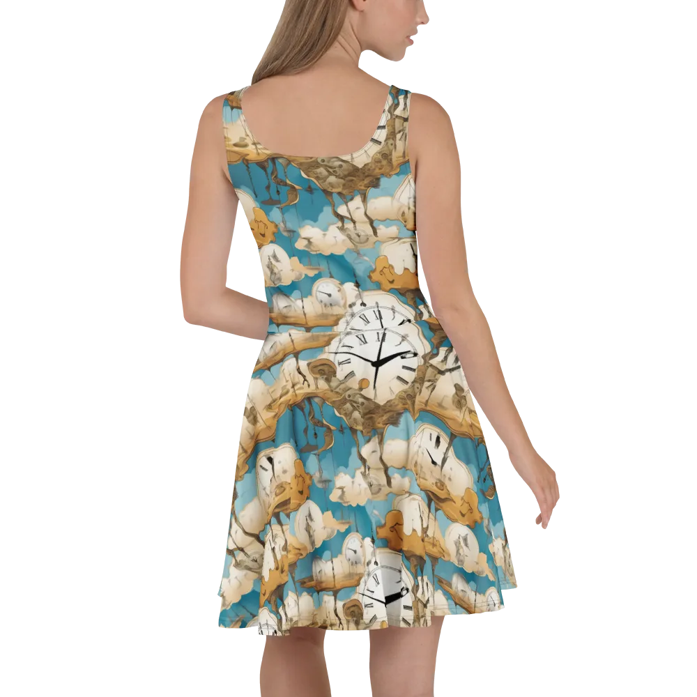 Chronicle of Clouds on Skater Dress — Back