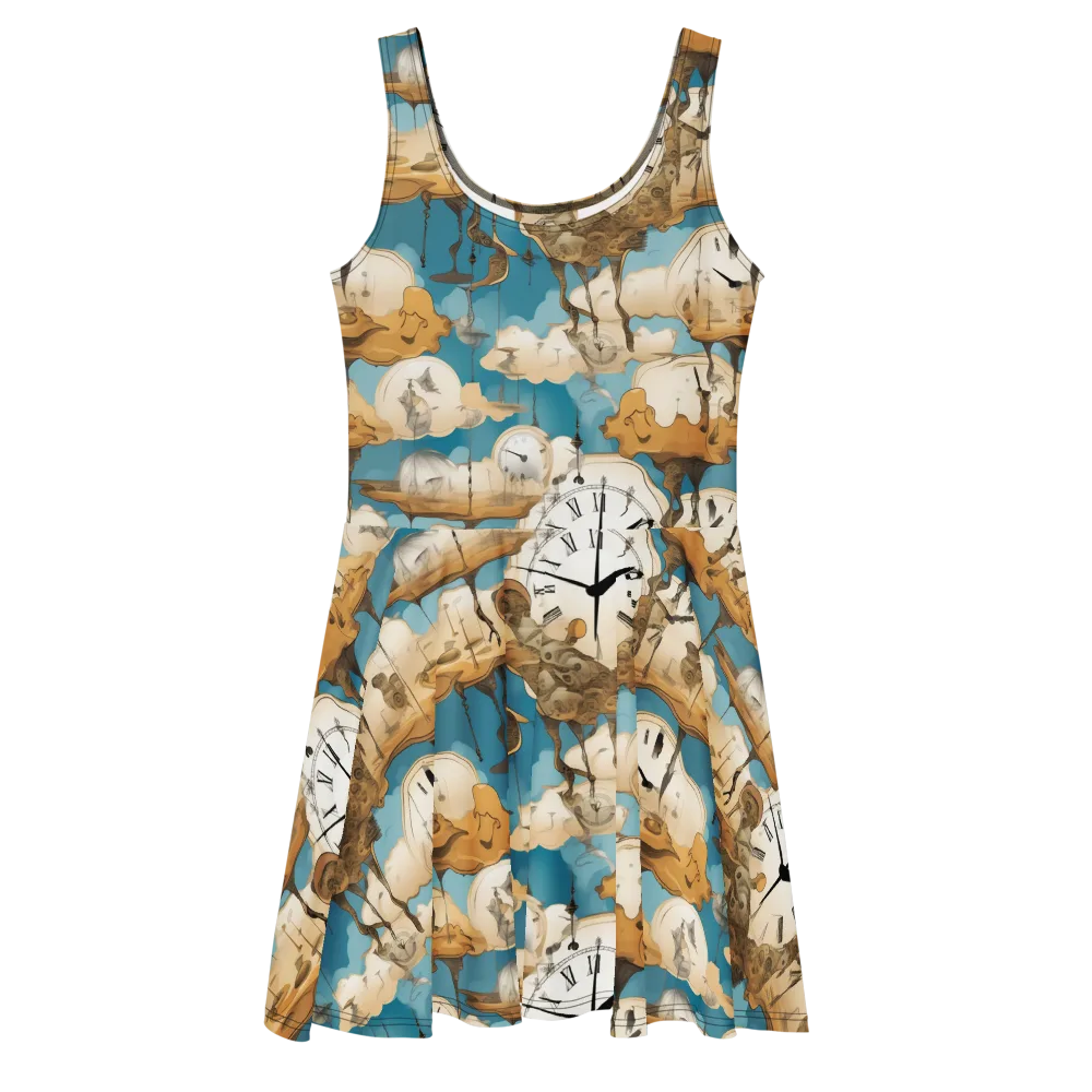 Chronicle of Clouds on Skater Dress — Front
