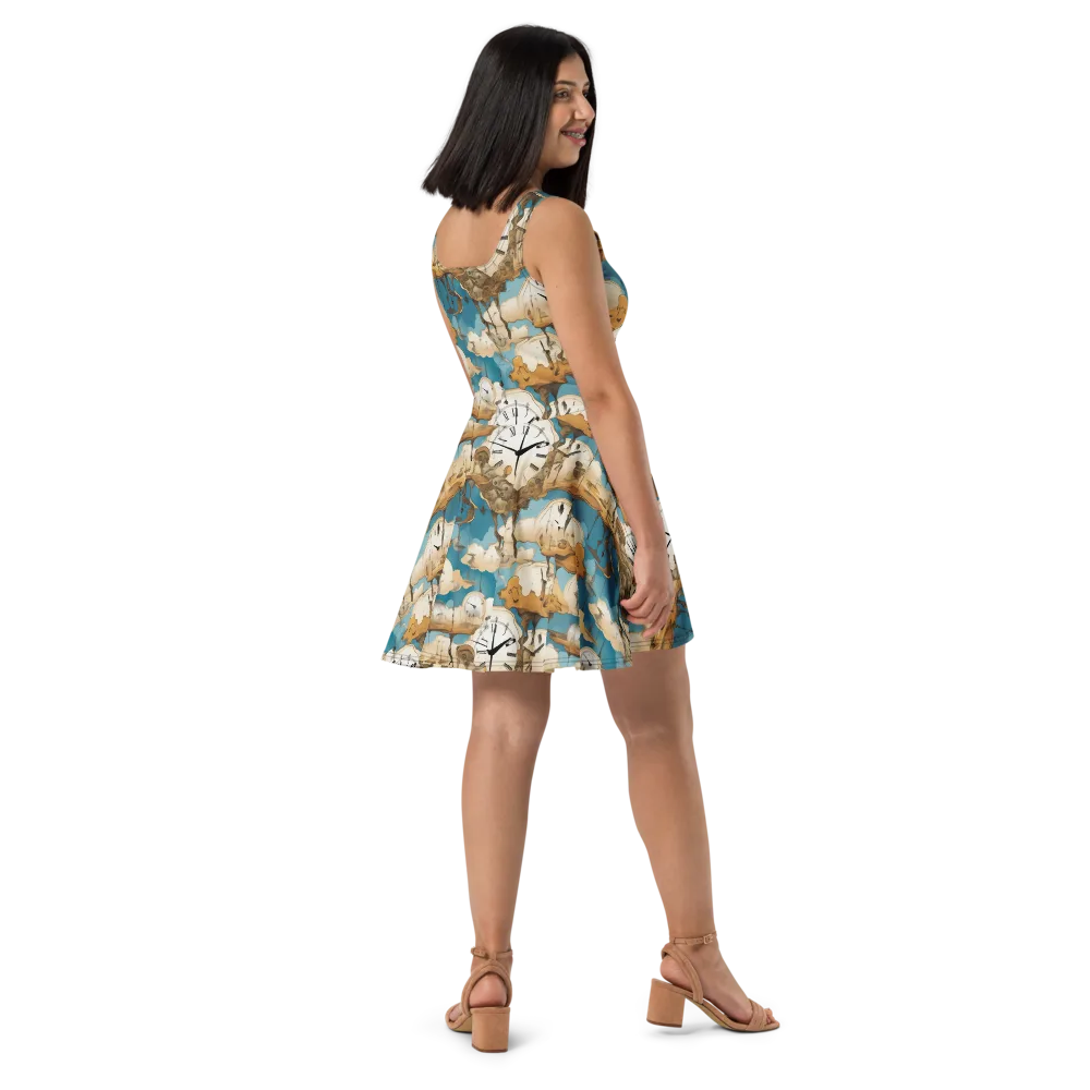 Chronicle of Clouds on Skater Dress — Right