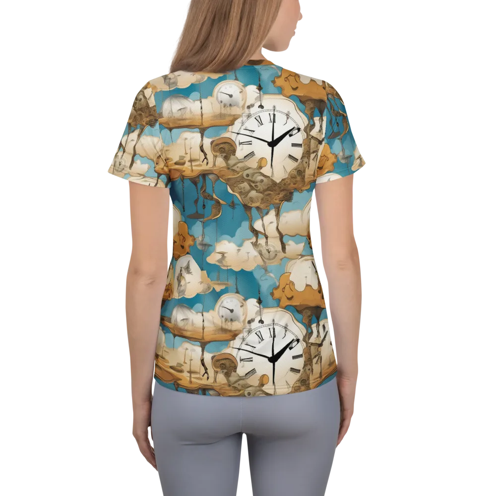 Chronicle of Clouds on Women's Athletic T-Shirt — Back