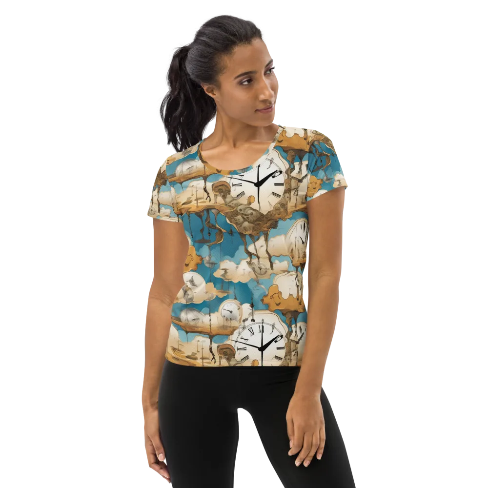 Chronicle of Clouds on Women's Athletic T-Shirt — Front