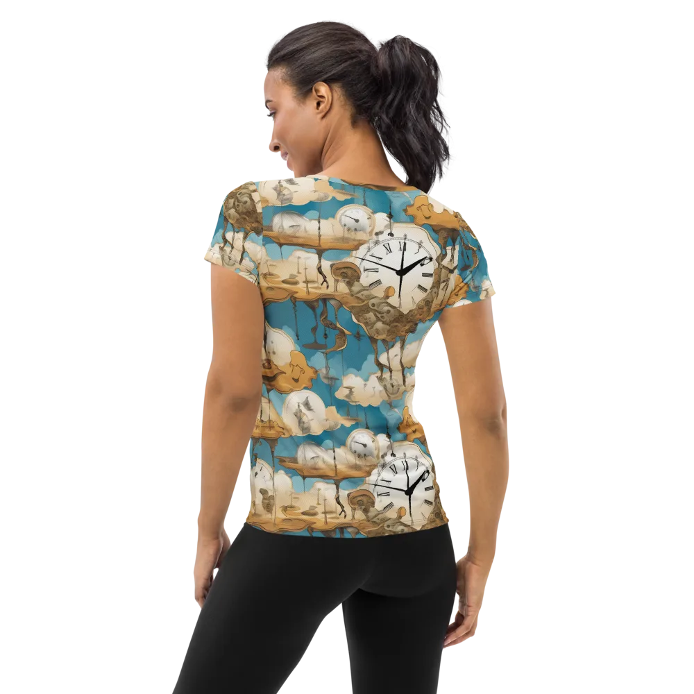 Chronicle of Clouds on Women's Athletic T-Shirt — Back