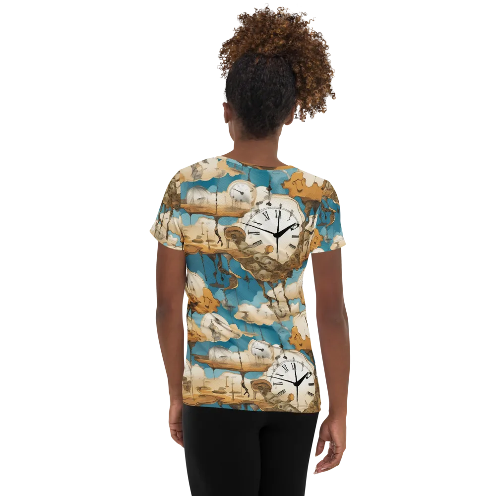 Chronicle of Clouds on Women's Athletic T-Shirt — Back