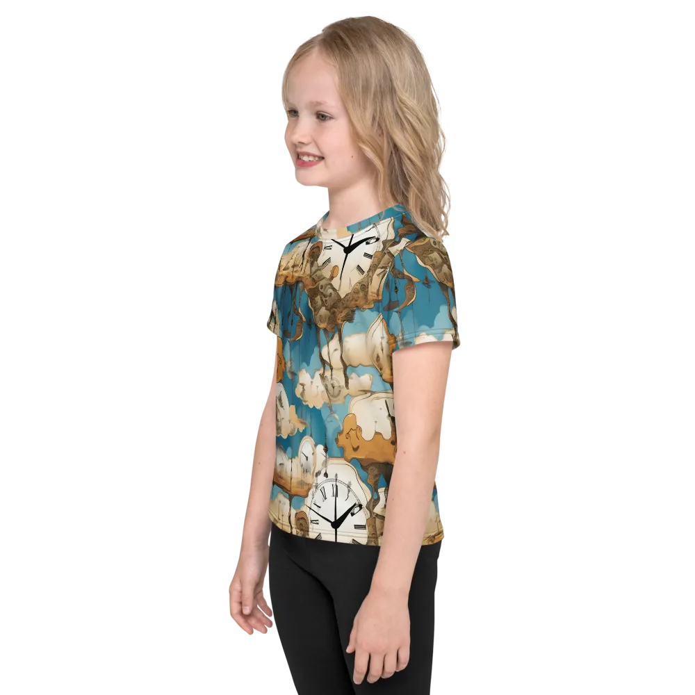 Chronicle of Clouds on Kids Crew Neck T-Shirt — Left