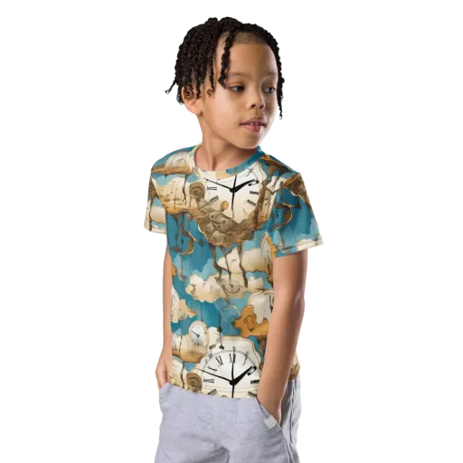 Chronicle of Clouds on a Kids Crew Neck T-Shirt