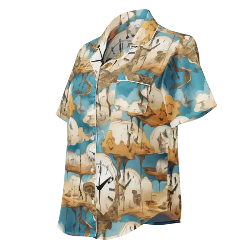 Chronicle of Clouds on a Women's Short Sleeve Pajama Top
