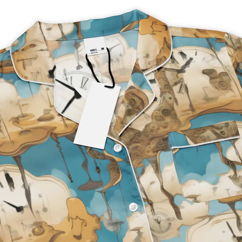 Chronicle of Clouds on Women's Short Sleeve Pajama Top — Product details