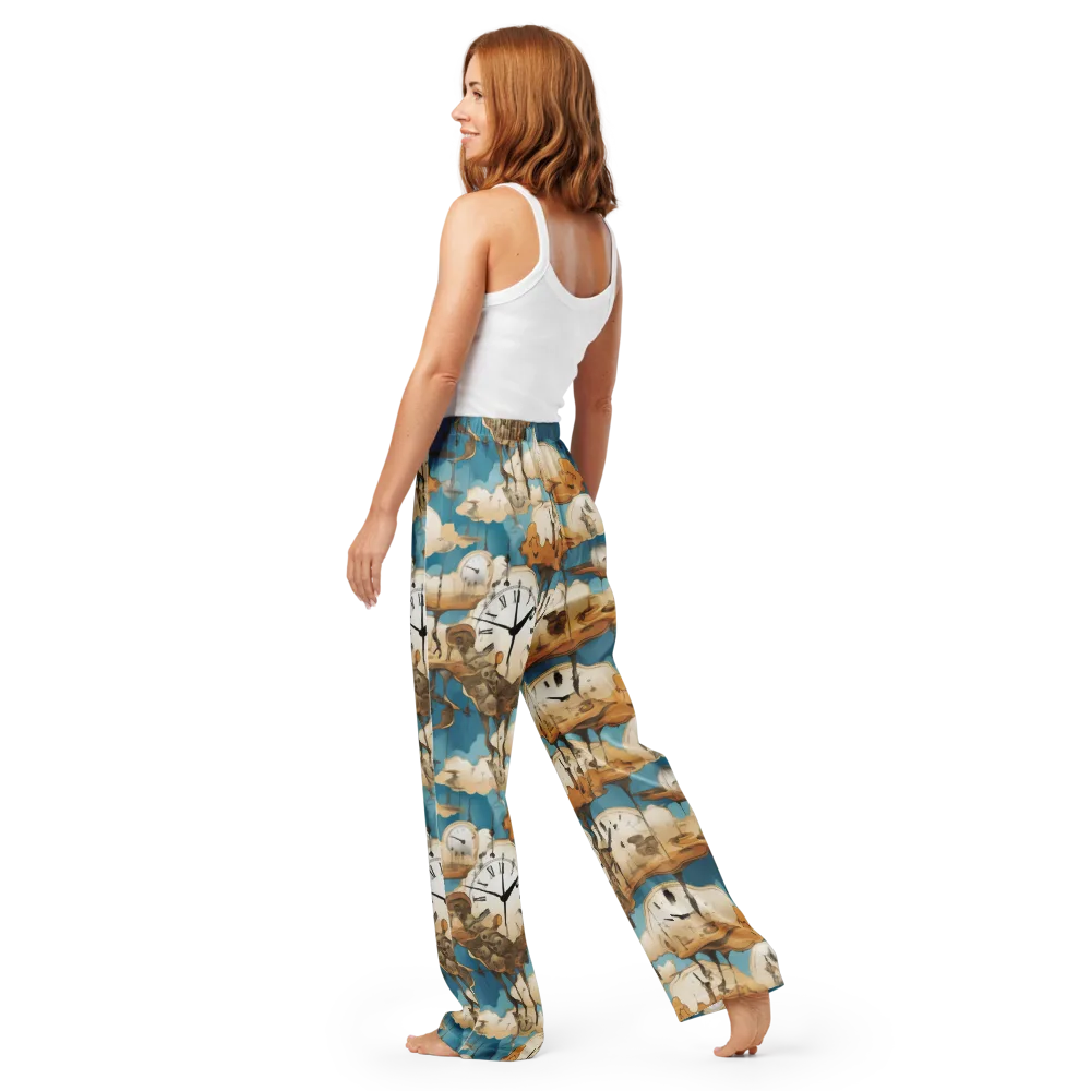 Chronicle of Clouds on Women's Pajama Pants — Back