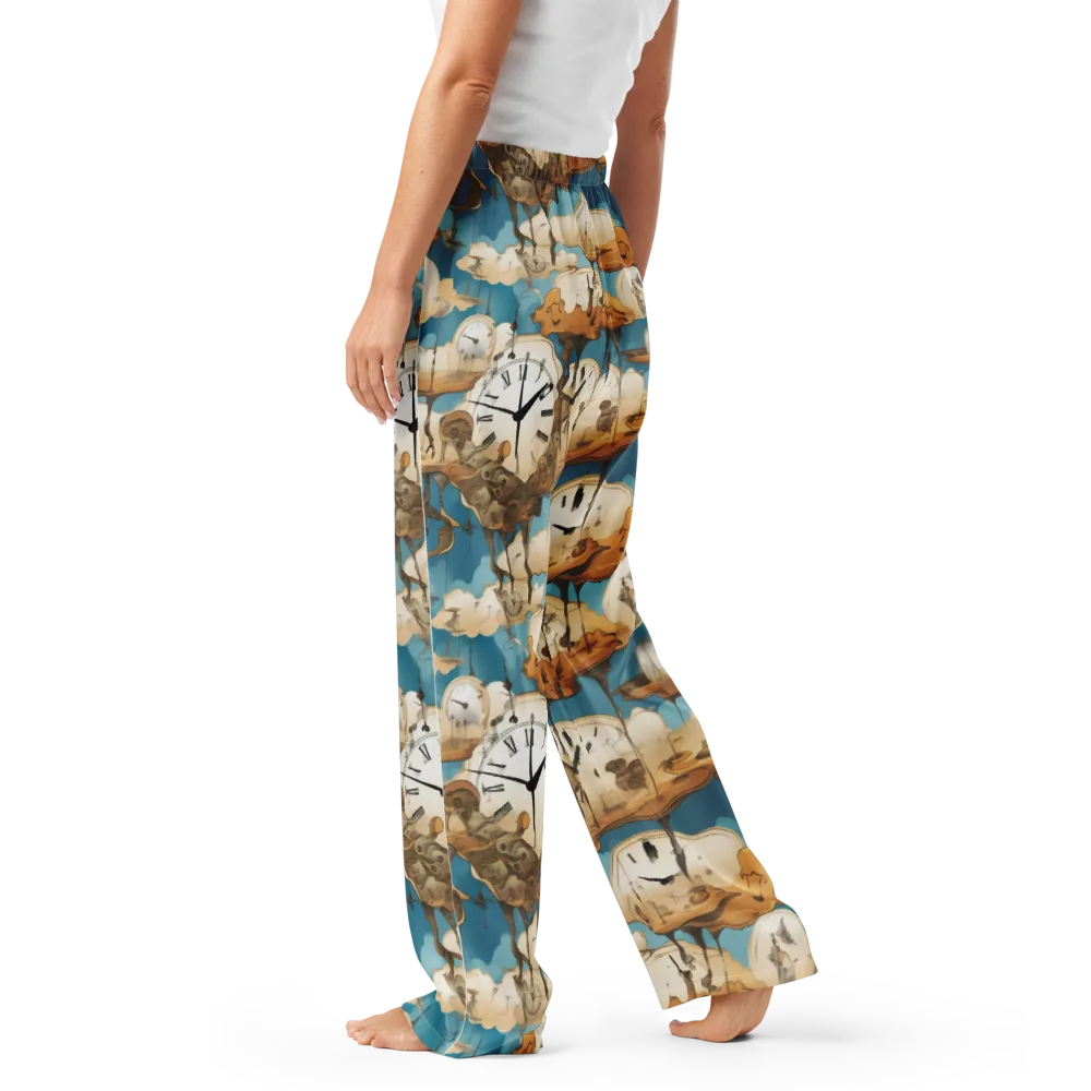 Chronicle of Clouds on Women's Pajama Pants — Left