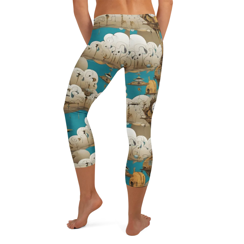 Clockwork Nimbus on Capri Leggings — Back