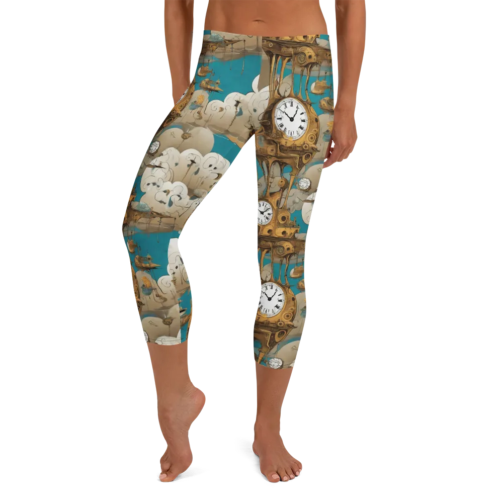 Clockwork Nimbus on Capri Leggings — Front