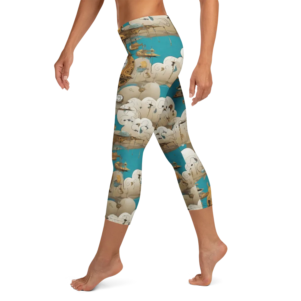 Clockwork Nimbus on Capri Leggings — Left