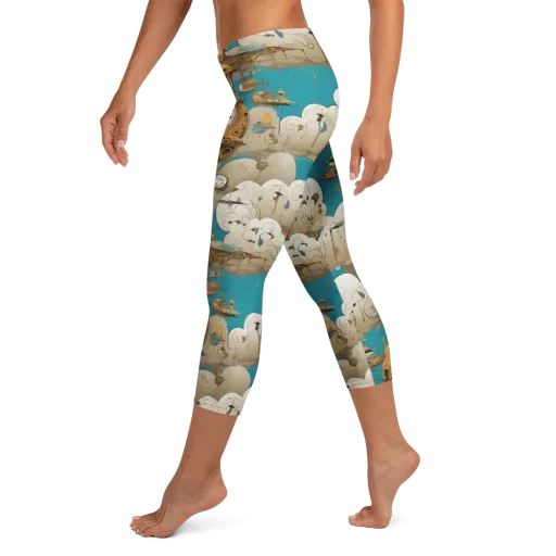 Clockwork Nimbus on a Capri Leggings